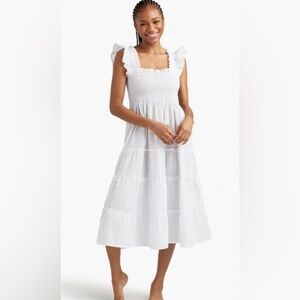 Hill House Home - Ellie Nap Dress in White Swiss Dot